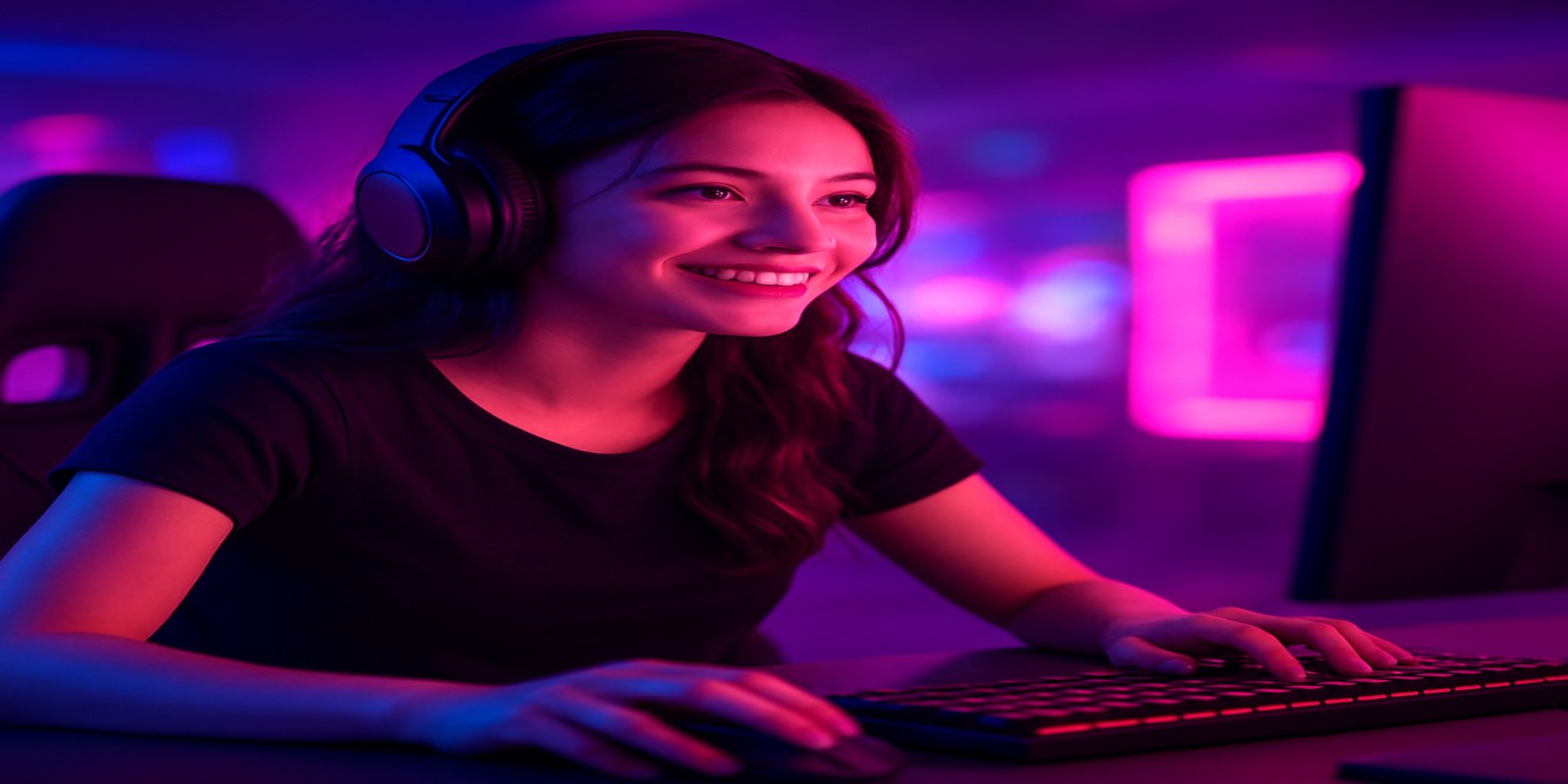 ck4-এ গেমস উপভোগ করছেন একজন নারী